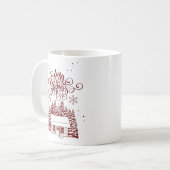 Custom Modern Merry Weihnachtsschrift Typografie Kaffeetasse (Vorderseite Links)