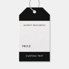 Custom Modern Minimalist Black QR Code Price Tag Geschenkanhänger