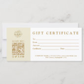 Custom Modern Minimalist Business Gift Certificate (Vorderseite)