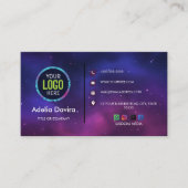 Custom Modern Minimalist Logo for Social Media &  Visitenkarte (Vorderseite)