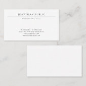 Custom Modern Minimalist Template Elegant Visitenkarte (Vorne/Hinten)