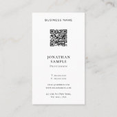 Custom Modern Minimalist Template Vertical Sleek Visitenkarte (Rückseite)