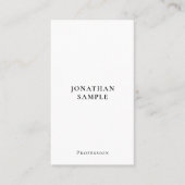 Custom Modern Minimalist Template Vertical Sleek Visitenkarte (Vorderseite)