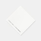 Custom Modern Minimalistic Wedding Serviette (Ecke)