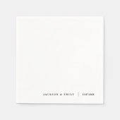Custom Modern Minimalistic Wedding Serviette (Vorderseite)