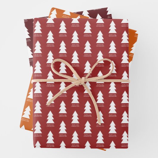 Custom Modern Minimalistisch Geometric Christmas t Geschenkpapier Set (Beispiel)