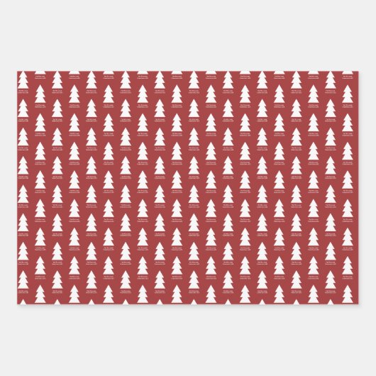 Custom Modern Minimalistisch Geometric Christmas t Geschenkpapier Set (Vorderseite)