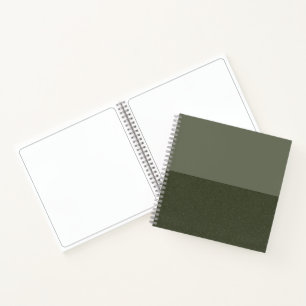 Custom Modern Moss Green Sketchbook - Dual Tone Notizblock
