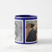 Custom Modern Navy 2 Foto Collage Tasse (Zentrum)