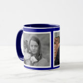Custom Modern Navy 2 Foto Collage Tasse (Vorderseite Links)