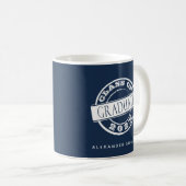 Custom Modern Navy Blue Graduate Kaffeetasse (VorderseiteRechts)