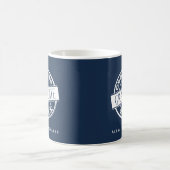 Custom Modern Navy Blue Graduate Kaffeetasse (Mittel)