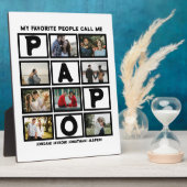 Custom Modern Opa Papa 8 FotoCollage Fotoplatte (Seite)