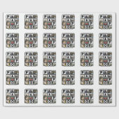 Custom Modern Opa Papa 8 FotoCollage Geschenkpapier (Flach)