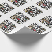 Custom Modern Opa Papa 8 FotoCollage Geschenkpapier (Ecke)