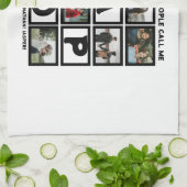 Custom Modern Opa Papa 8 FotoCollage Geschirrtuch (Gefaltet)