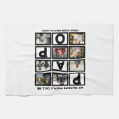 Custom Modern Opa Papa 8 FotoCollage Geschirrtuch (Horizontal)