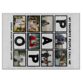 Custom Modern Opa Papa 8 FotoCollage Schneidebrett (Vorderseite)