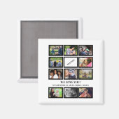 Custom Modern Opa Vathers Day 11 Foto Collage Magnet (Vorderseite/Rückseite)