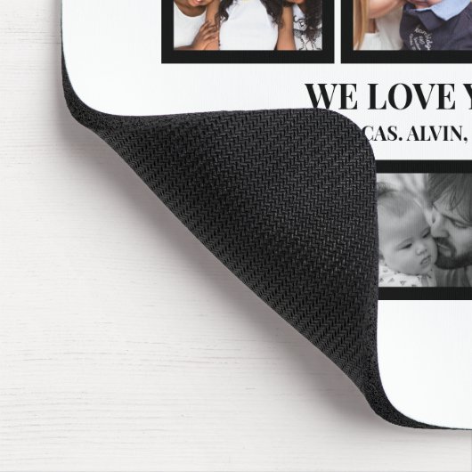 Custom Modern Opa Vathers Day 11 Foto Collage Mousepad (Ecke)
