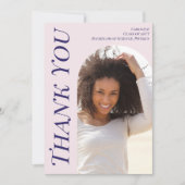 Custom Modern Pink Abschluss 2025 Arch Foto Dankeskarte (Vorderseite)