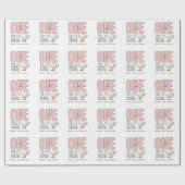 Custom Modern Pink One Silly Goose First Birthday Geschenkpapier (Flach)
