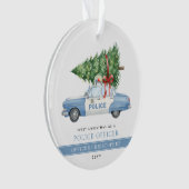 Custom Modern Police Officer First Christmas Ornament (Vorderseite)
