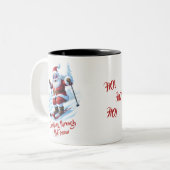 Custom Modern Quirky Funny Weihnachten Zweifarbige Tasse (Vorderseite Links)