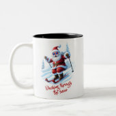 Custom Modern Quirky Funny Weihnachten Zweifarbige Tasse (Links)
