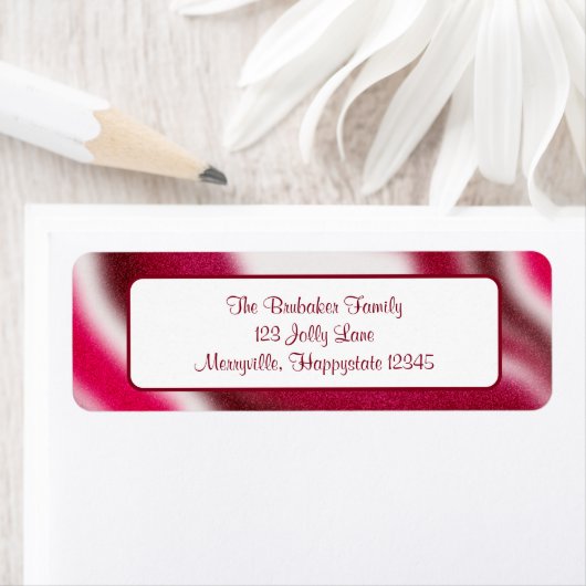 Custom Modern Red Christmas Rücksendeadresse (Insitu)