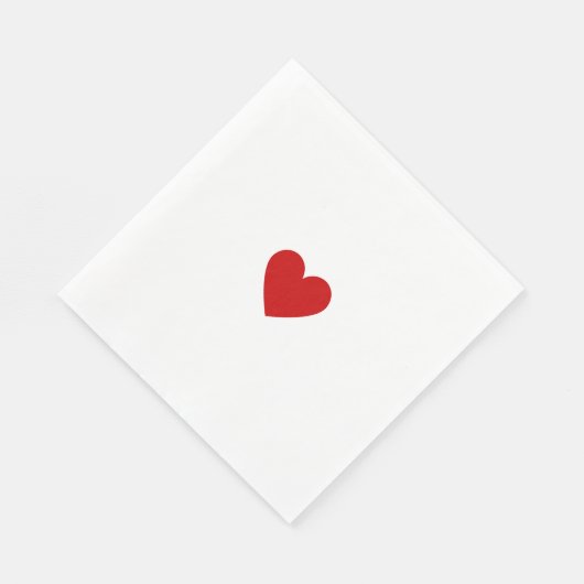 Custom Modern Red Heart Serviette (Ecke)
