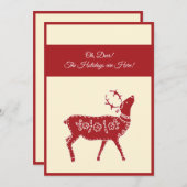 Custom Modern Red Rentier Weihnachten (Vorne/Hinten)