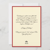 Custom Modern Red Rentier Weihnachten (Rückseite)