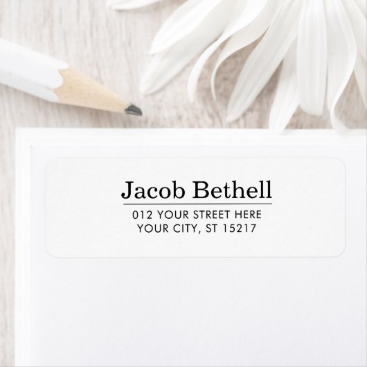 Custom Modern Return Address (Insitu)