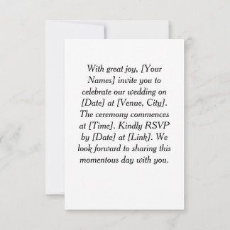 Custom Modern Romantic Wedding Floral Wedding Einladung