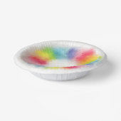 Custom Modern rosa Rosa Gelb Orange Blau Grün Pappteller (Gewinkelt)