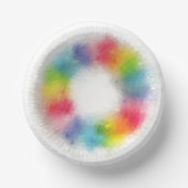 Custom Modern rosa Rosa Gelb Orange Blau Grün Pappteller (Vorderseite)