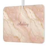 Custom Modern Rose Quartz Marble Gold Autolufterfrischer (Links)