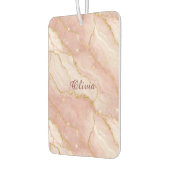Custom Modern Rose Quartz Marble Gold Autolufterfrischer (Links)
