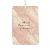 Custom Modern Rose Quartz Marble Gold Autolufterfrischer (Rückseite)