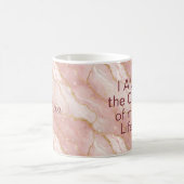 Custom Modern Rose Quartz Marble Gold Glitter Kaffeetasse (Mittel)
