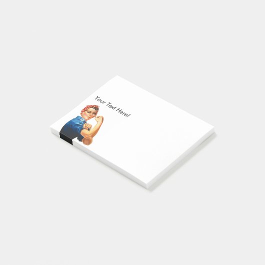 Custom Modern Rosie The Riveter Notes Post-it Klebezettel (angewinkelt)