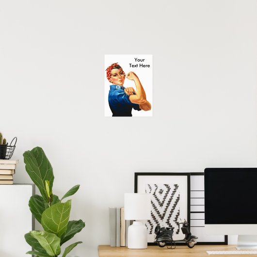 Custom Modern Rosie The Riveter Poster (Heimbüro)