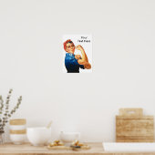 Custom Modern Rosie The Riveter Poster (Küche)