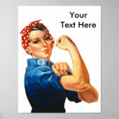 Custom Modern Rosie The Riveter Poster (Vorne)