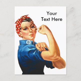 Custom Modern Rosie The Riveter Postkarte