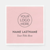 Custom Modern Round Business Logo Serviette (Vorderseite)