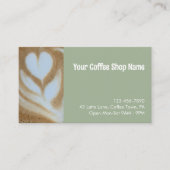 Custom Modern Sage Green Coffee Shop Photo QR Code Visitenkarte (Vorderseite)