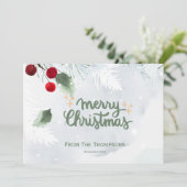 Custom Modern Script Weihnachten Personalisiert (Stehend Vorderseite)