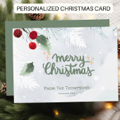 Custom Modern Script Weihnachten Personalisiert